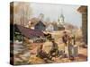 Peaceful Work Behind the Front in Russian Poland-Felix Schwormstadt-Stretched Canvas