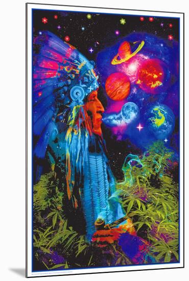 PeacePipeUniverse(No-FlockedBlacklight)-null-Mounted Standard Poster