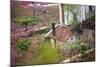 Peach Blossoms, Chinese Roofs, Village, Chengdu, Sichuan, China-William Perry-Mounted Photographic Print