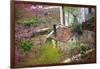 Peach Blossoms, Chinese Roofs, Village, Chengdu, Sichuan, China-William Perry-Framed Photographic Print