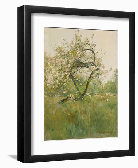 Peach Blossoms, Villiers-le-Bel, 1887-89-Childe Frederick Hassam-Framed Giclee Print