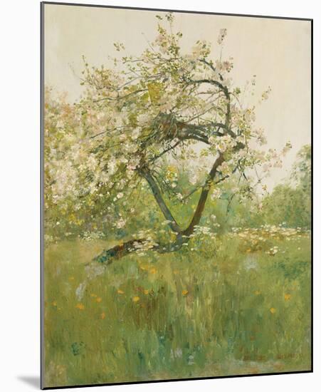 Peach Blossoms - Villiers-le-Bel-Frederick Childe Hassam-Mounted Premium Giclee Print