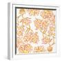 Peach Bonsai Orange Pattern-Cat Coquillette-Framed Giclee Print