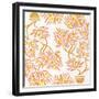 Peach Bonsai Orange Pattern-Cat Coquillette-Framed Giclee Print