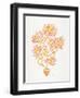 Peach Bonsai Orange-Cat Coquillette-Framed Giclee Print