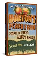 Peach Farm - Vintage Sign-Lantern Press-Stretched Canvas