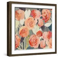 Peach Floral-PI Studio-Framed Art Print