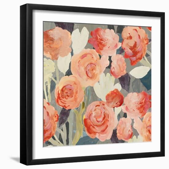 Peach Floral-PI Studio-Framed Art Print