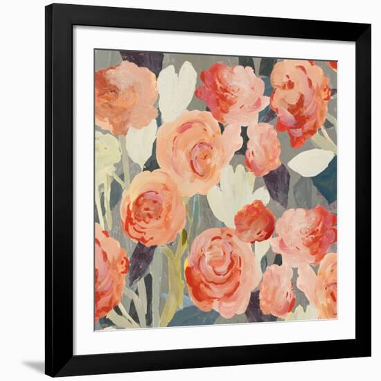 Peach Floral-PI Studio-Framed Art Print