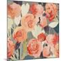 Peach Floral-PI Studio-Mounted Art Print