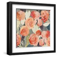 Peach Floral-PI Studio-Framed Art Print