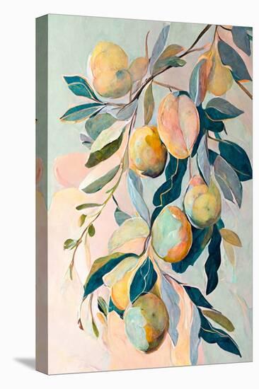 Peach Fruit Branch-Avril Anouilh-Stretched Canvas