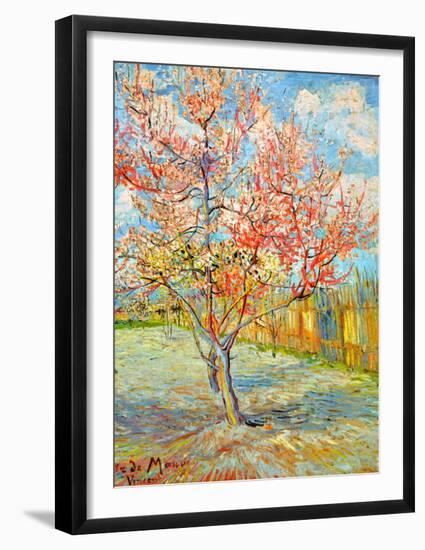 Peach Tree in Bloom at Arles, c.1888-Vincent van Gogh-Framed Giclee Print