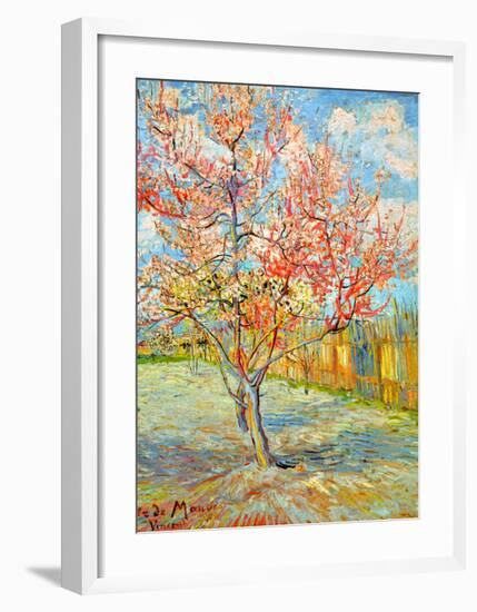 Peach Tree in Bloom at Arles, c.1888-Vincent van Gogh-Framed Giclee Print