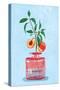 Peach Tree in Vase-Raissa Oltmanns-Stretched Canvas