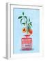 Peach Tree in Vase-Raissa Oltmanns-Framed Giclee Print