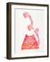 Peach Vintage Phone-Cat Coquillette-Framed Giclee Print