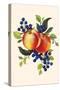 Peaches and Blueberries-null-Stretched Canvas