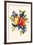 Peaches and Blueberries-null-Framed Art Print