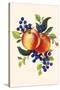 Peaches and Blueberries-null-Stretched Canvas