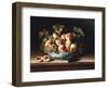 Peaches and Grapes in a Blue and White Chinese Porcelain Bowl, 1634-Louise Moillon-Framed Premium Giclee Print