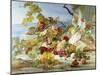 Peaches and Grapes in a Rocky Landscape-Theude Gronland-Mounted Giclee Print