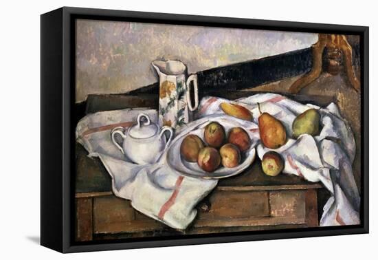 Peaches and Pears, 1890-1894-Paul Cézanne-Framed Stretched Canvas