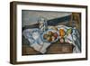 Peaches and Pears, 1890 (Oil on Canvas)-Paul Cezanne-Framed Giclee Print