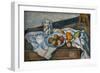 Peaches and Pears, 1890 (Oil on Canvas)-Paul Cezanne-Framed Giclee Print