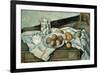 Peaches and Pears-Paul Cézanne-Framed Giclee Print