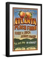 Peaches - Atlanta, Georgia-Lantern Press-Framed Art Print