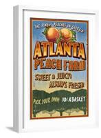 Peaches - Atlanta, Georgia-Lantern Press-Framed Art Print