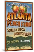 Peaches - Atlanta, Georgia-Lantern Press-Mounted Art Print