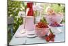 Peaches, Berries and Jam Jars on Garden Table-Eising Studio - Food Photo and Video-Mounted Photographic Print