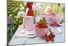 Peaches, Berries and Jam Jars on Garden Table-Eising Studio - Food Photo and Video-Mounted Photographic Print