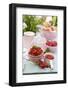 Peaches, Berries, Sugar and Jam Jars on Garden Table-Eising Studio - Food Photo and Video-Framed Photographic Print