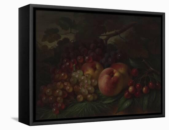 Peaches, Grapes and Cherries, Ca 1860-1870-George Henry Hall-Framed Stretched Canvas