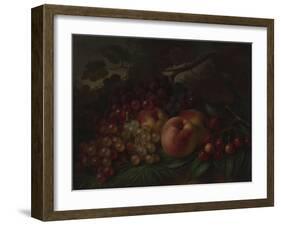 Peaches, Grapes and Cherries, Ca 1860-1870-George Henry Hall-Framed Giclee Print