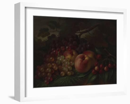 Peaches, Grapes and Cherries, Ca 1860-1870-George Henry Hall-Framed Giclee Print