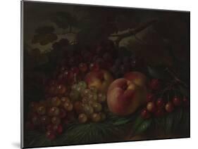 Peaches, Grapes and Cherries, Ca 1860-1870-George Henry Hall-Mounted Giclee Print