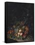 Peaches, Grapes, Pomegranates, Melons, a Corncob, Apricots, Plums, Pears, Acorns-Rachel Ruysch-Framed Stretched Canvas