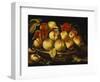 Peaches in a Silver-Gilt Bowl on a Ledge-Jacques Linard-Framed Giclee Print