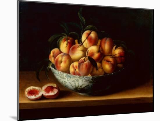 Peaches in a Wanli Kraak Porcelain Bowl on a Ledge-Louise Moillon-Mounted Giclee Print