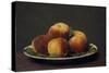 Peaches on a Dish, 1873-Ignace Henri Jean Fantin-Latour-Stretched Canvas