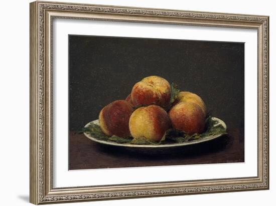 Peaches on a Dish, 1873-Ignace Henri Jean Fantin-Latour-Framed Giclee Print