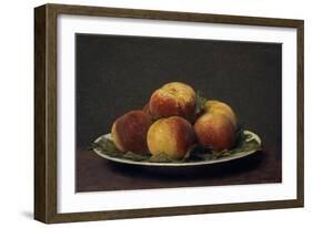Peaches on a Dish, 1873-Ignace Henri Jean Fantin-Latour-Framed Giclee Print