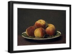 Peaches on a Dish, 1873-Ignace Henri Jean Fantin-Latour-Framed Giclee Print