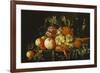 Peaches, Oranges, Grapes and Langoustines on a Pewter Plate and a Conical Roemer on a Box on a…-Cornelis De Heem-Framed Giclee Print