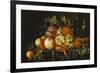 Peaches, Oranges, Grapes and Langoustines on a Pewter Plate and a Conical Roemer on a Box on a…-Cornelis De Heem-Framed Giclee Print