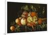 Peaches, Oranges, Grapes and Langoustines on a Pewter Plate and a Conical Roemer on a Box on a…-Cornelis De Heem-Framed Giclee Print